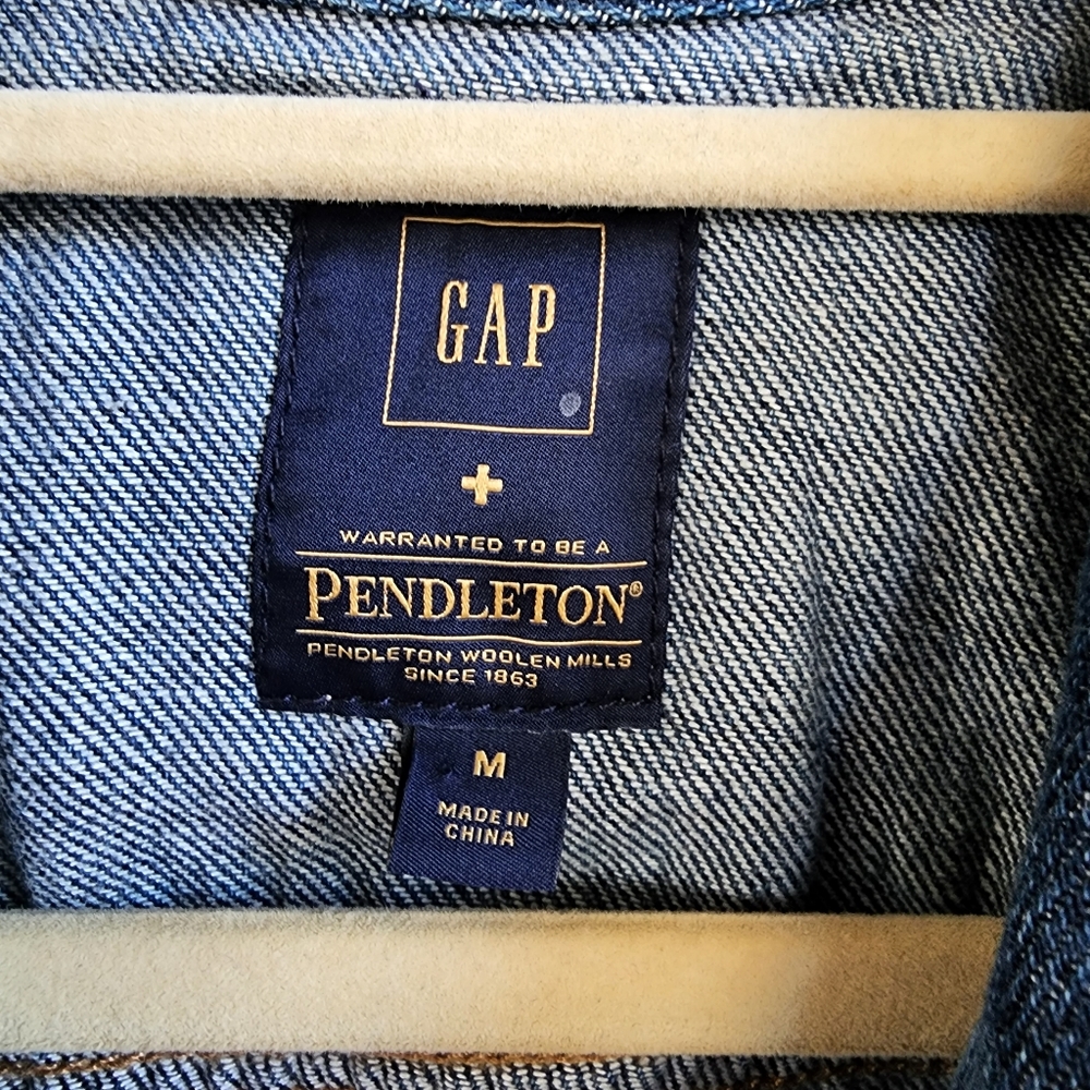 Gap + Pendleton Collaboration Jean Jacket, Size M - image 2
